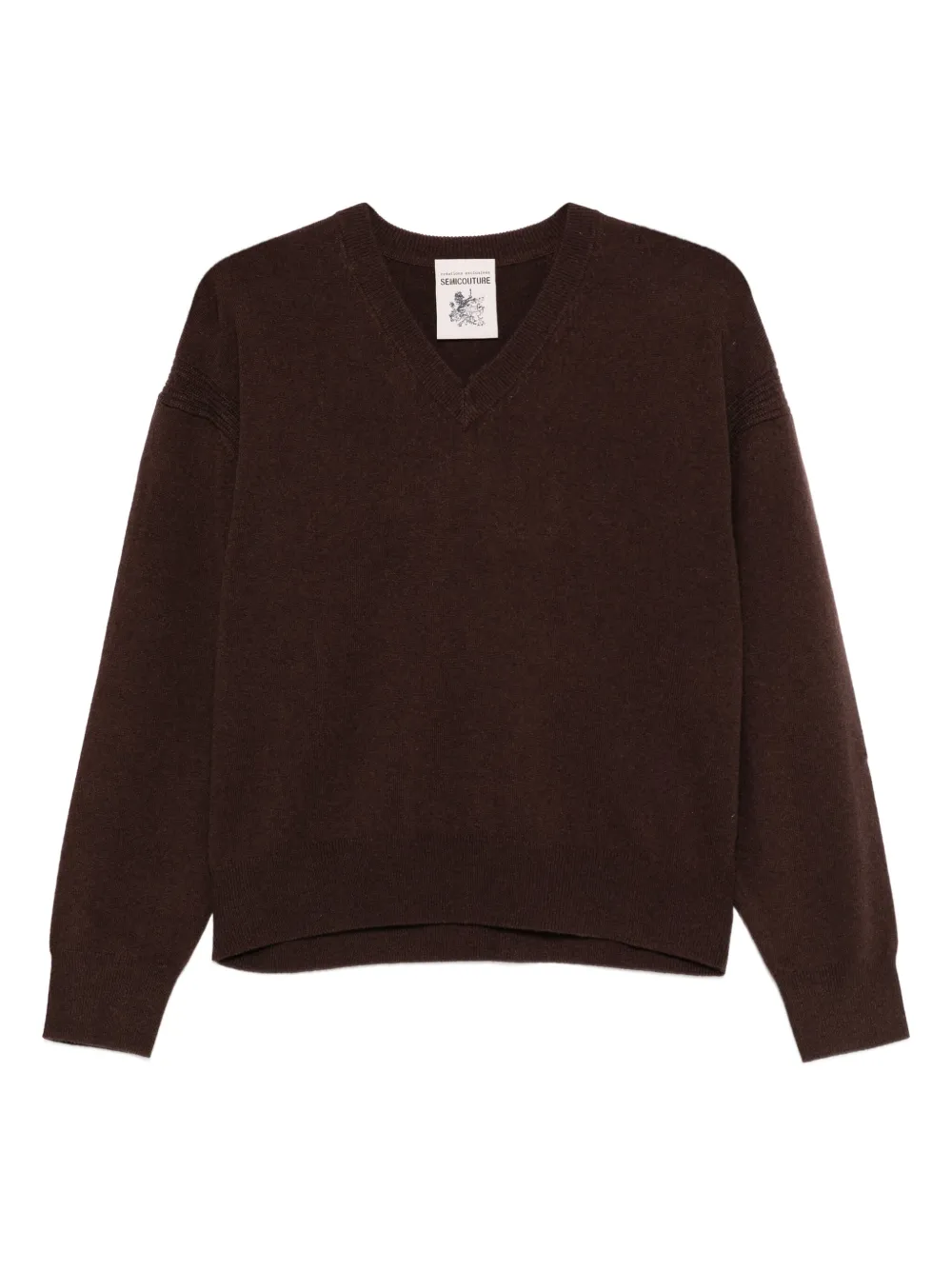 Semicouture wool-cashmere sweater | Brown | Image 1