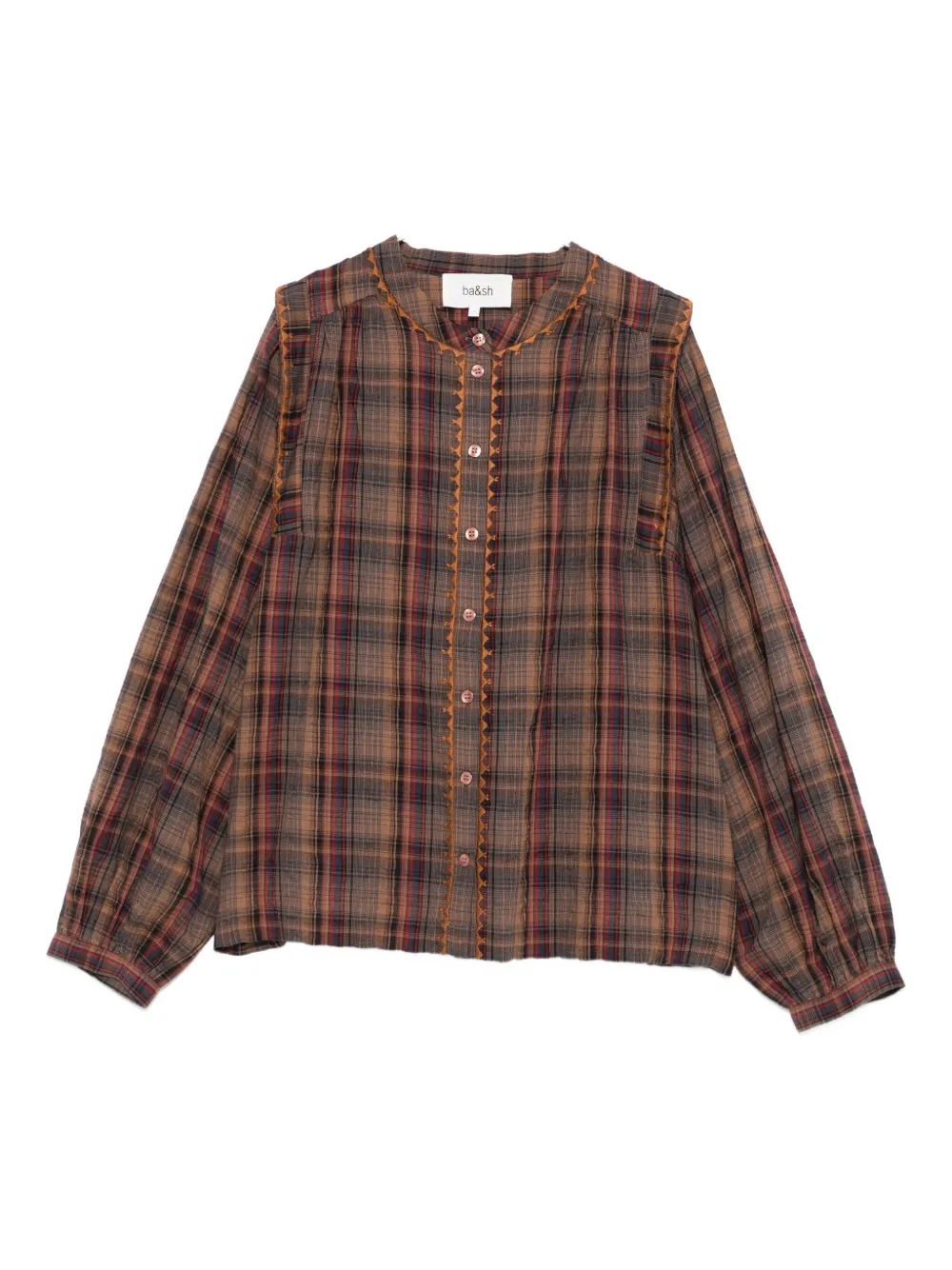 Ba&Sh Shea checked shirt | Brown | Image 1