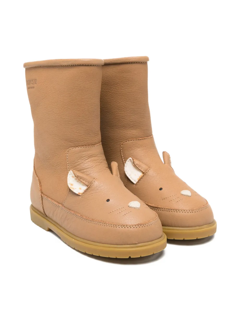 Donsje mouse-face leather boots Neutrals