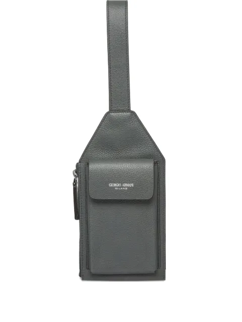 Giorgio Armani leather messenger bag