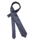 Giorgio Armani fish-print silk tie - Blue