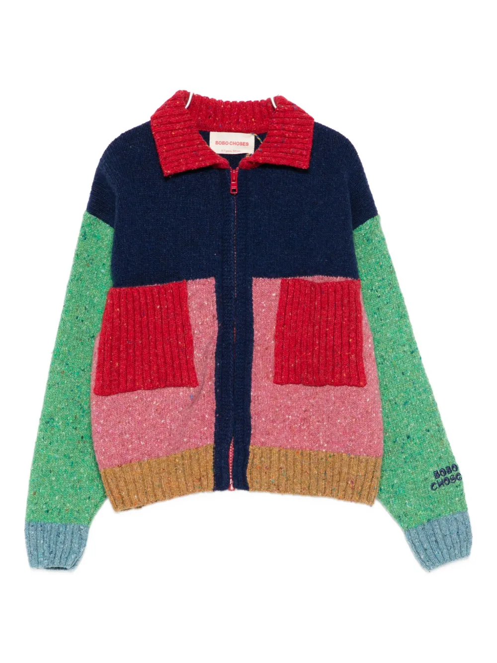 Bobo Choses Colour-block Panelled Cardigan In Multi