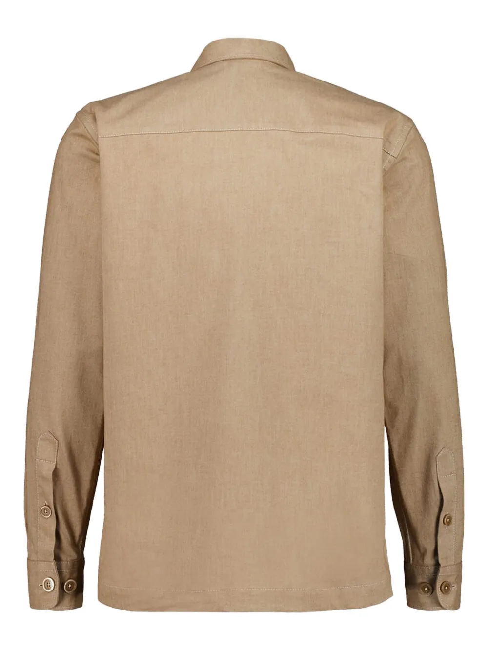 120% Lino zip-up cotton overshirt | Shirt Jackets | Image 2