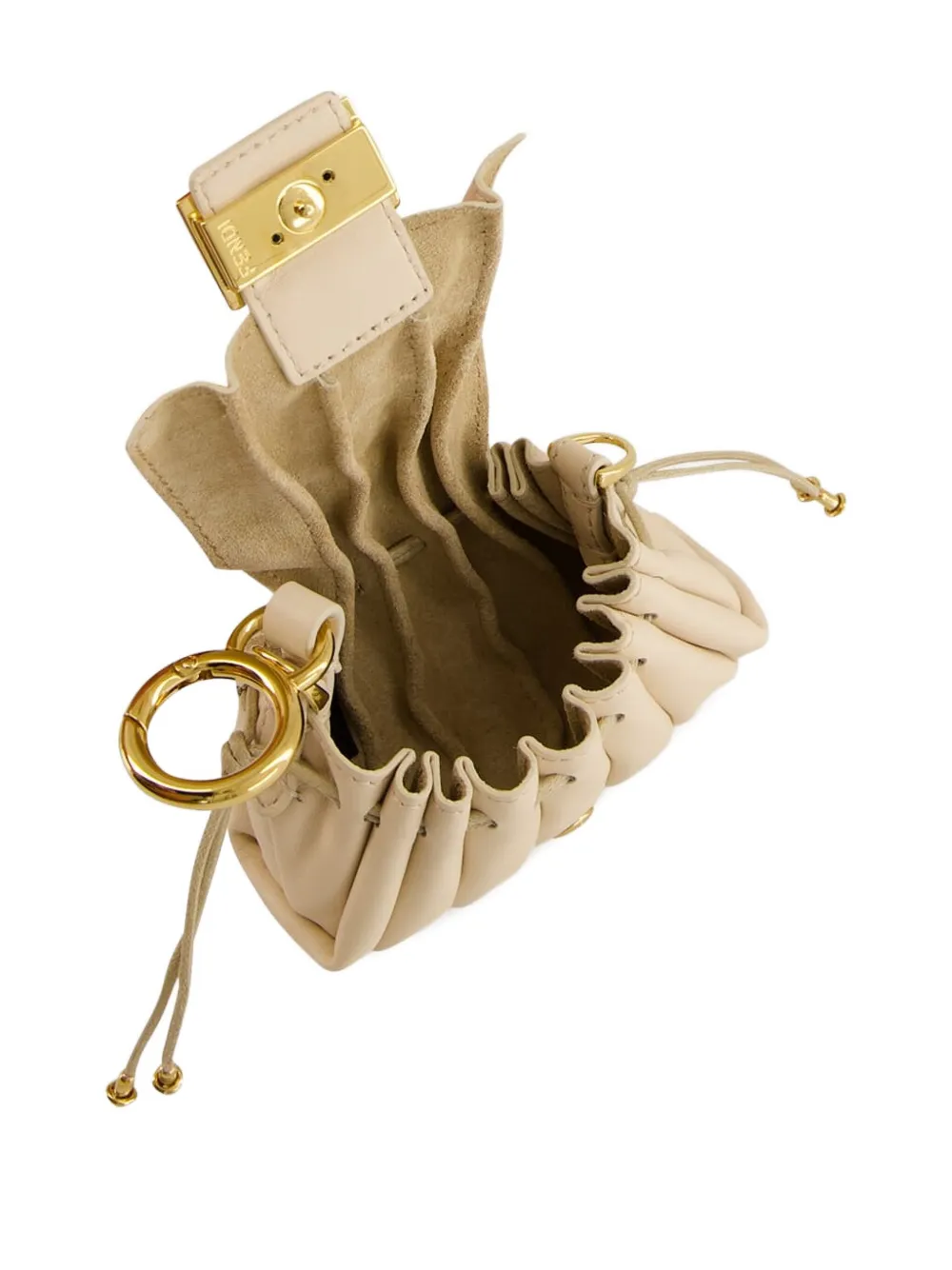 Fendi Nano Mamma Shoulder Bag In Neutral
