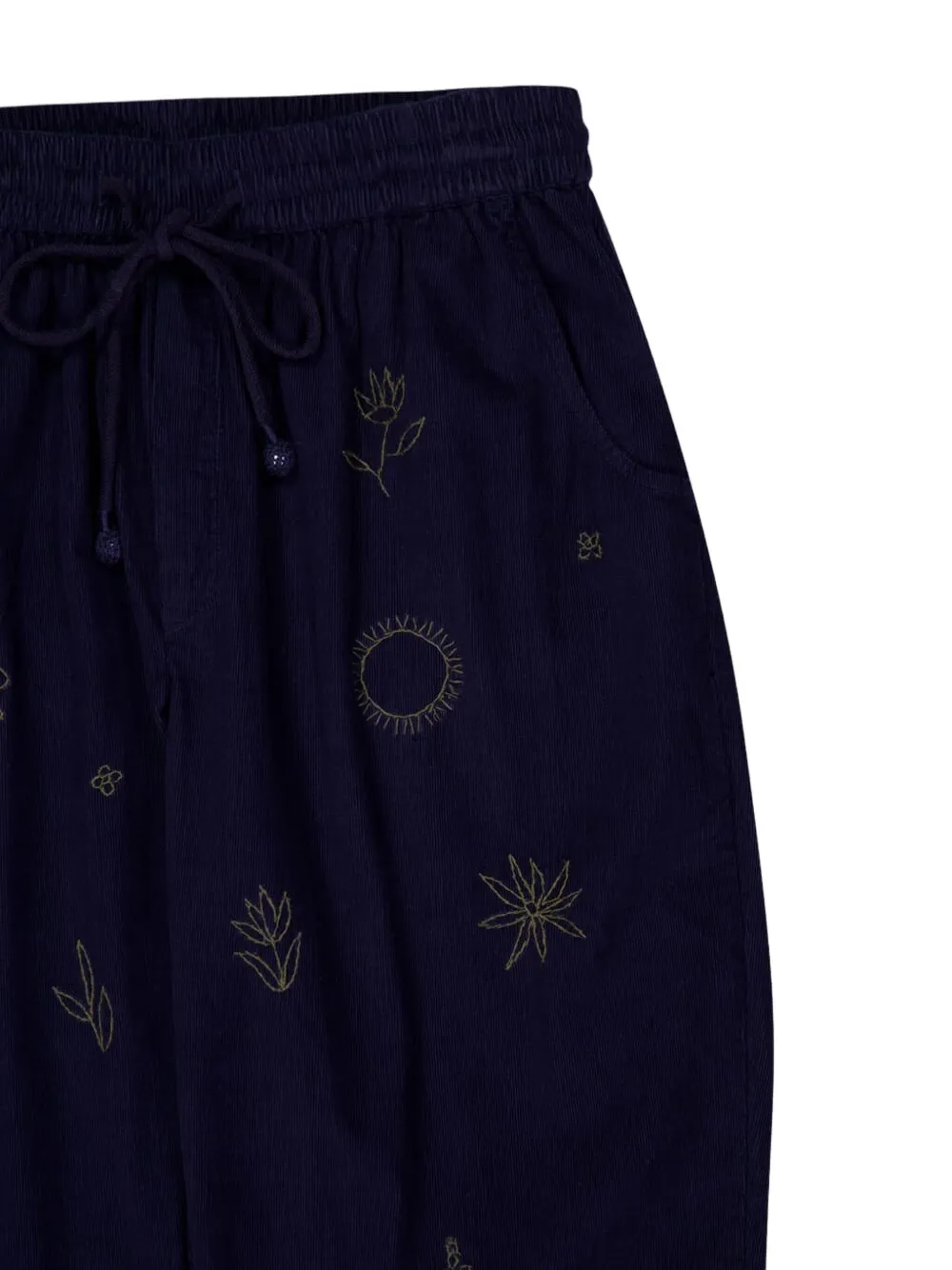 Baziszt Serenade Embroidered Trousers In Blue