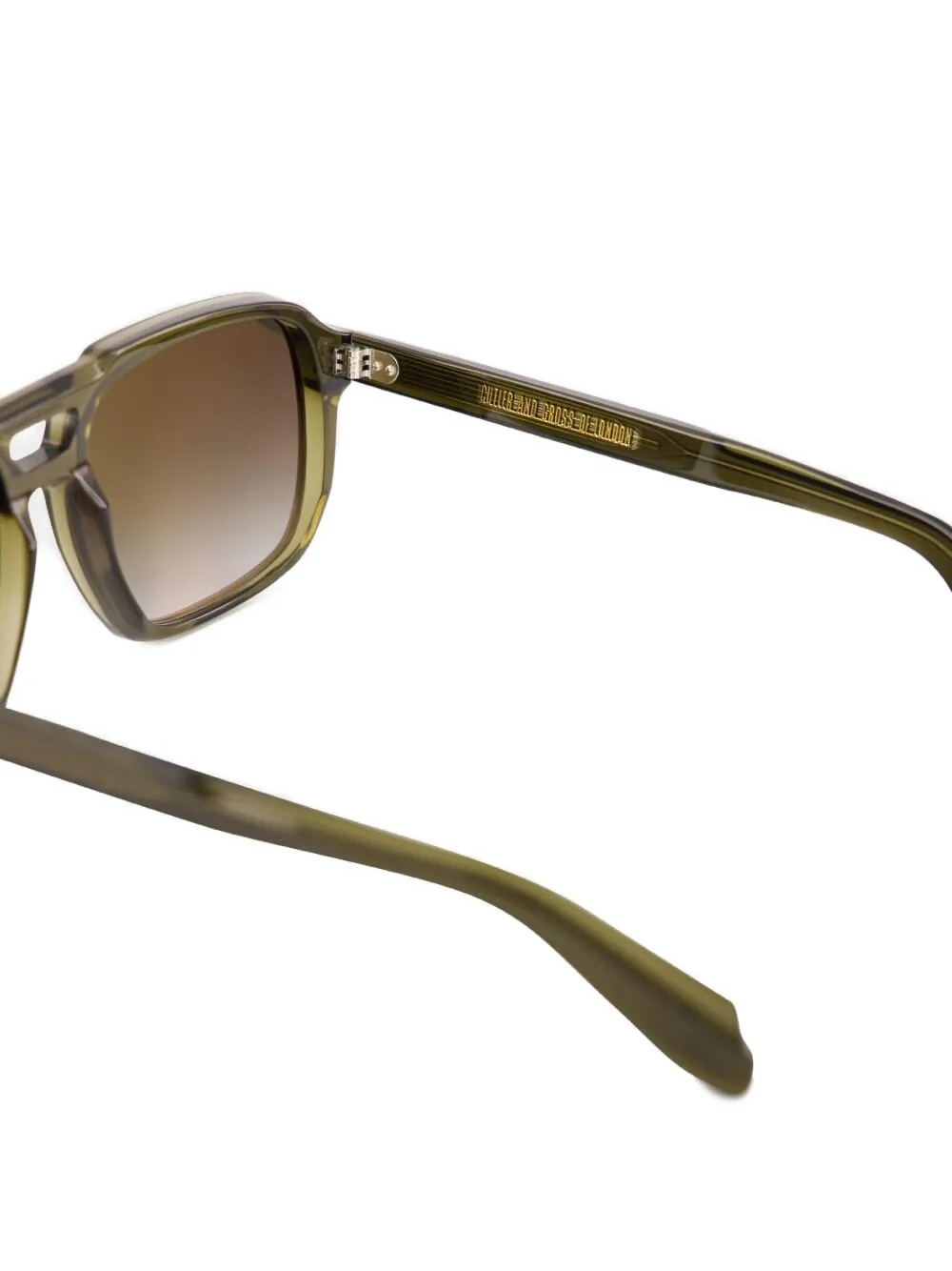 Cutler And Gross Square-frame Double-bridge Sunglasses In Green