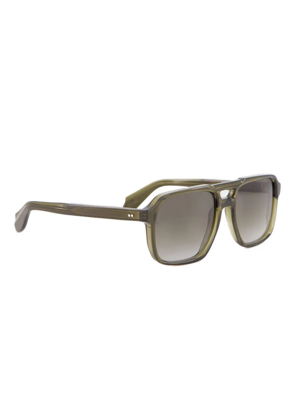 Cutler And Gross Square-frame Double-bridge Sunglasses In Green