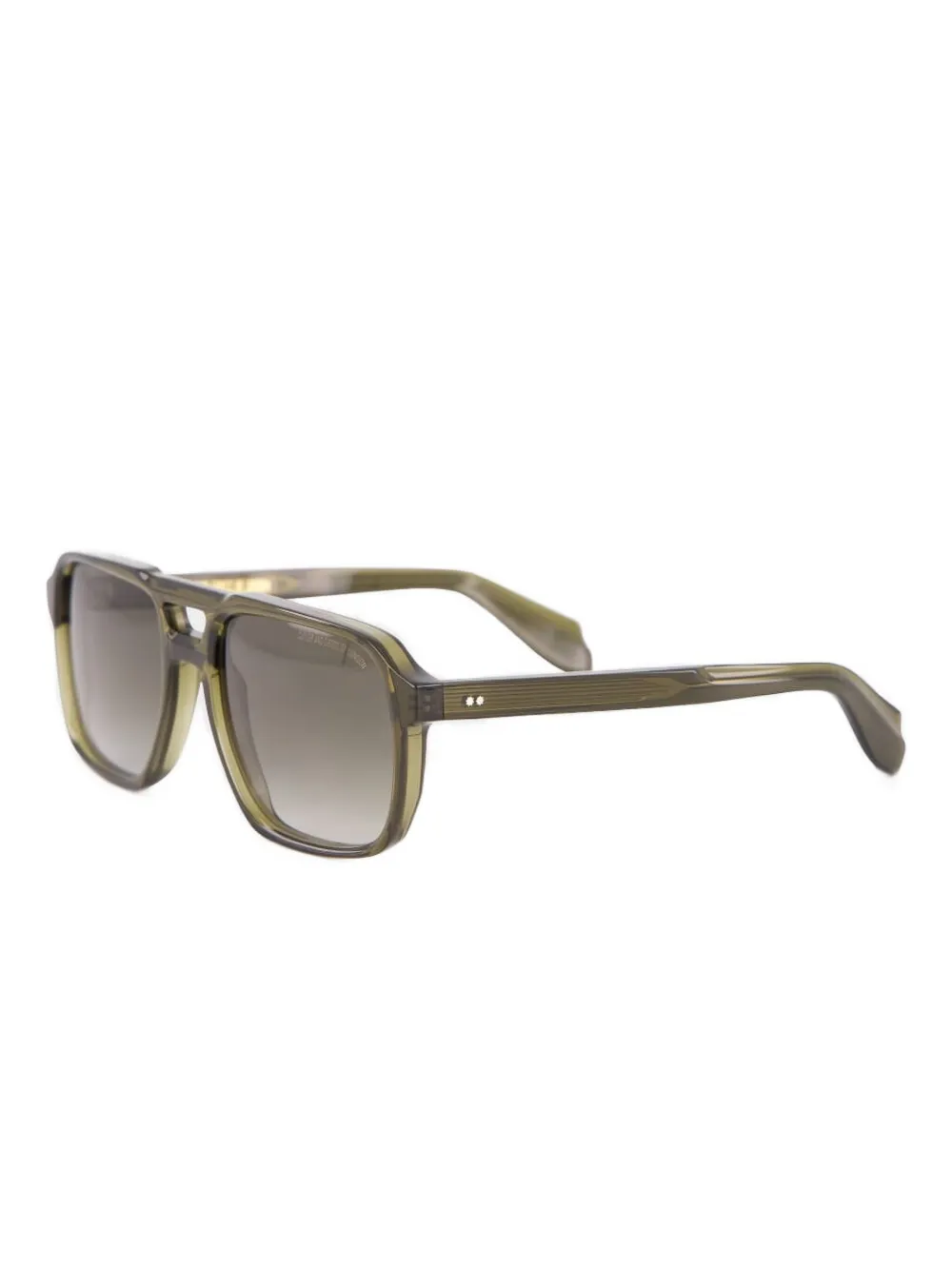 Cutler And Gross Square-frame Double-bridge Sunglasses In Green