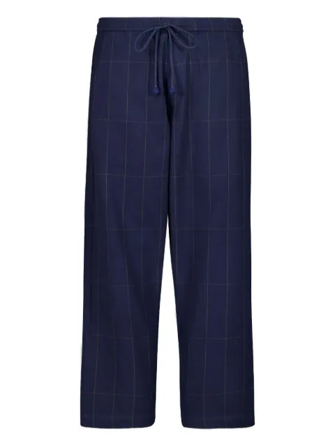 Baziszt drawstring checked trousers