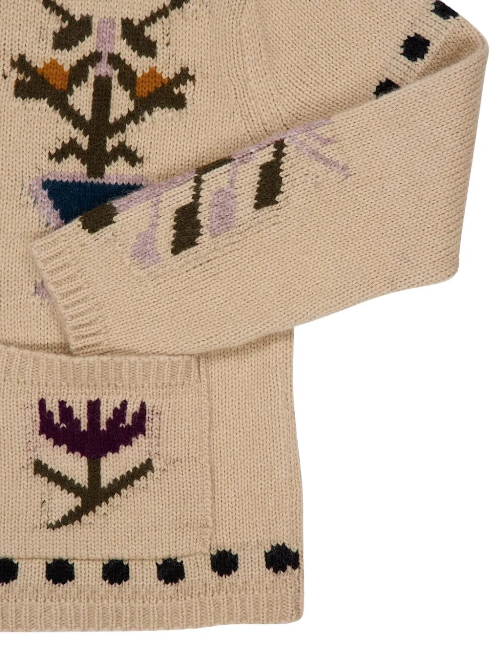 Baziszt Garden Floral Cardigan In Neutral