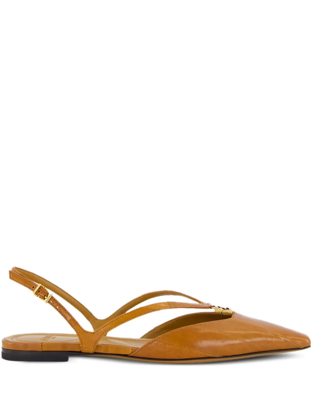 FENDI FFold platte pumps Bruin