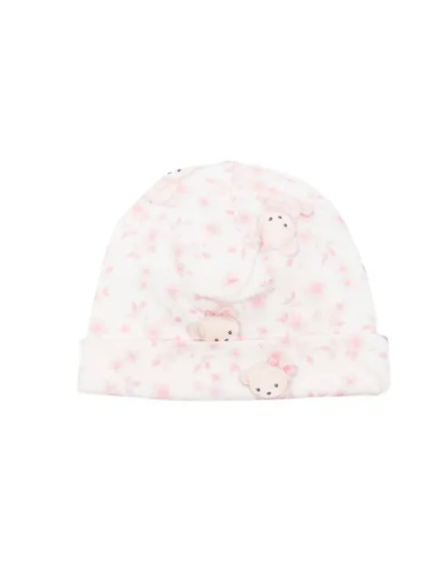 Monnalisa gorro con estampado Teddy Bear floral