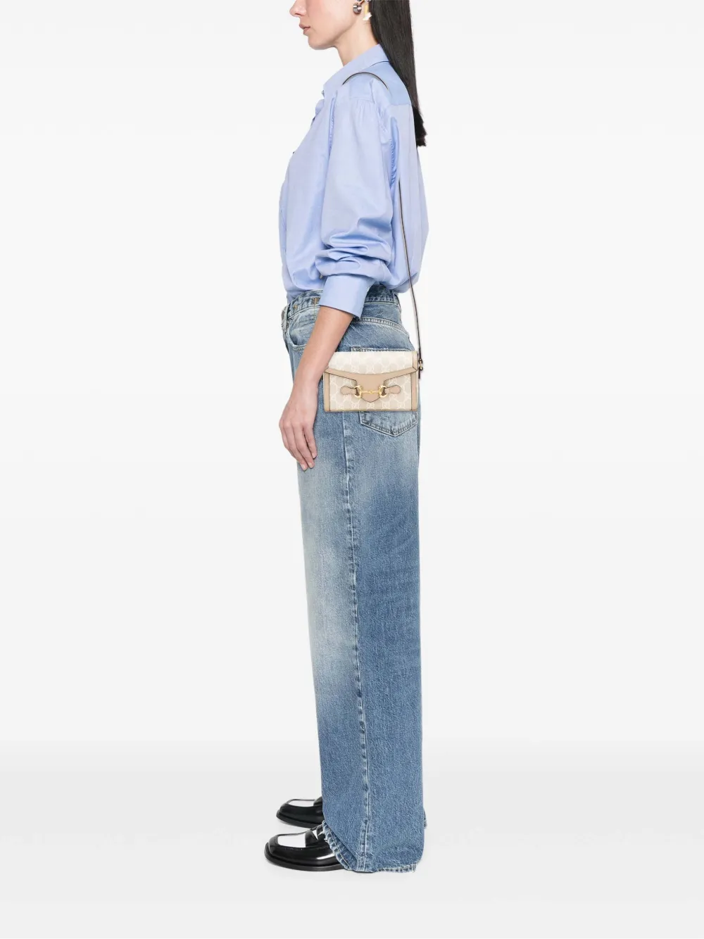 Gucci Pre-Owned 2016-2025 Mini GG Supreme Horsebit 1955 crossbody bag | Pre-Owned | Image 2