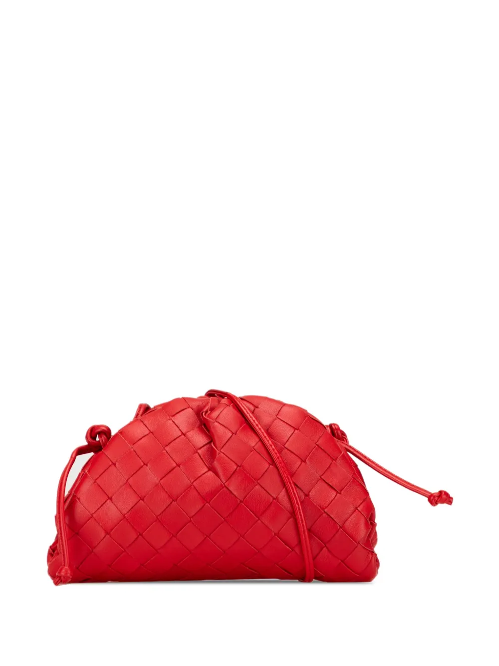 Bottega Veneta Pre-Owned 2012-2025 Nappa Intrecciato The Mini Pouch crossbody bag | Red | Image 1