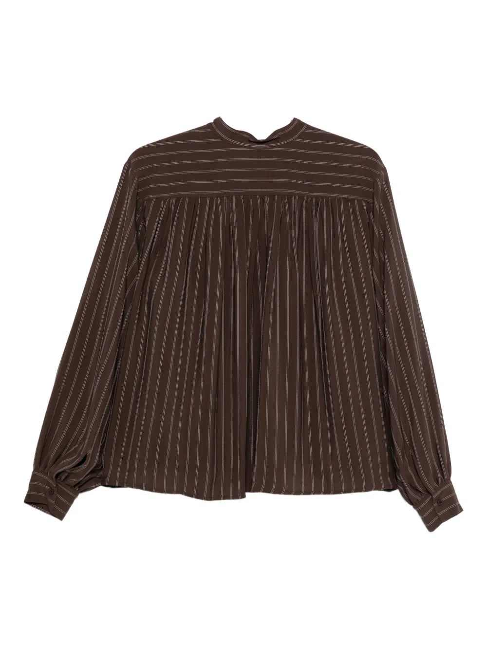 Semicouture pinstriped gathered top - Bruin