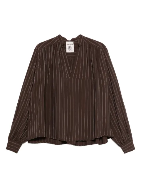 Semicouture pinstriped gathered top