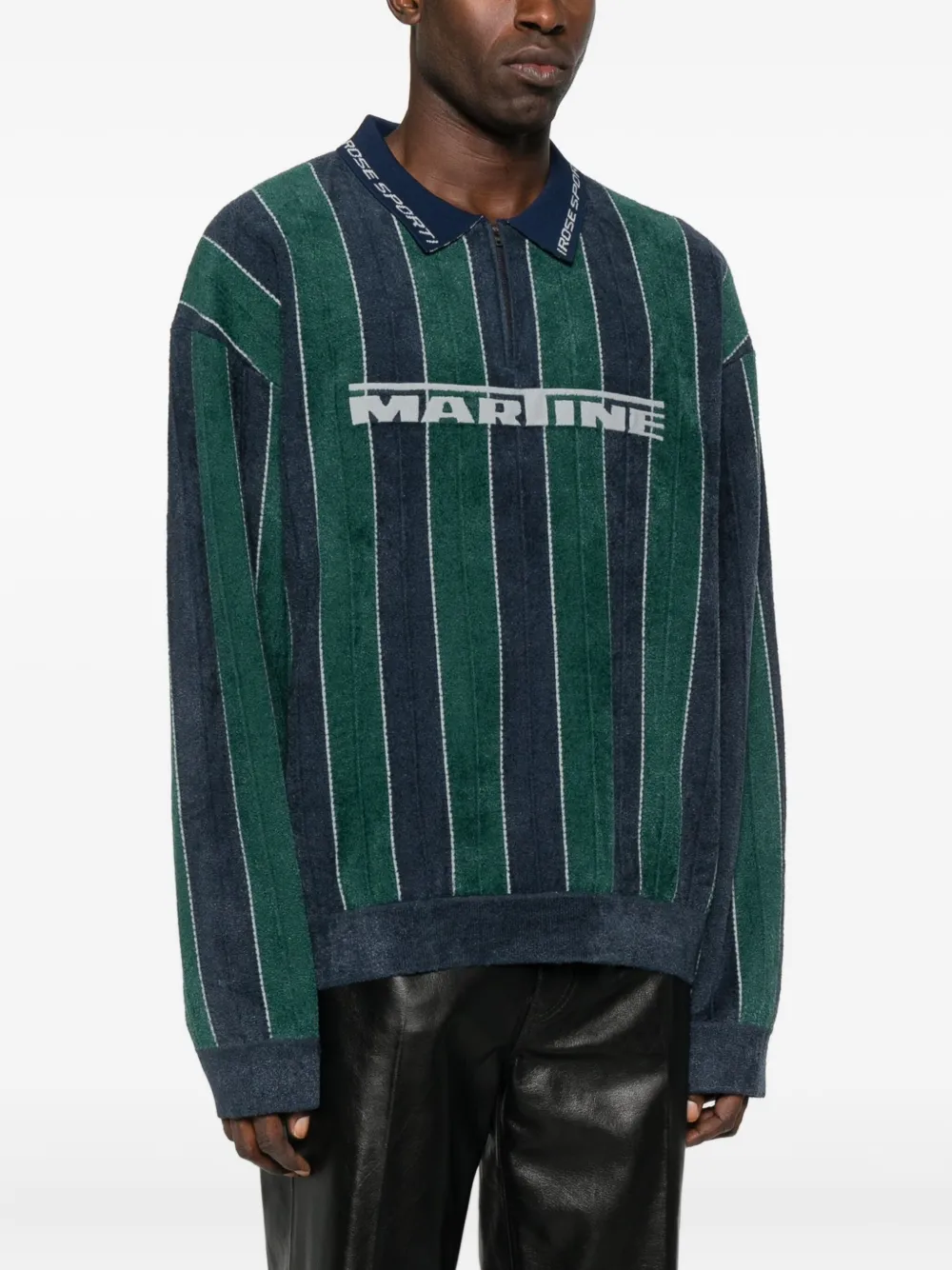 Martine Rose Polotop met logopatch Groen