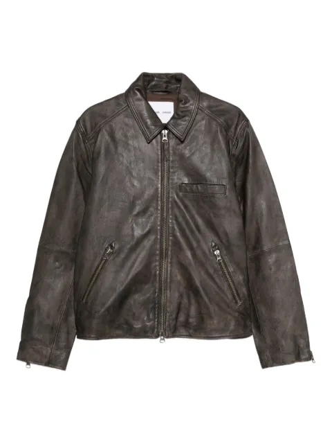 SAMSOE SAMSOE Sacliff X zip-front leather jacket