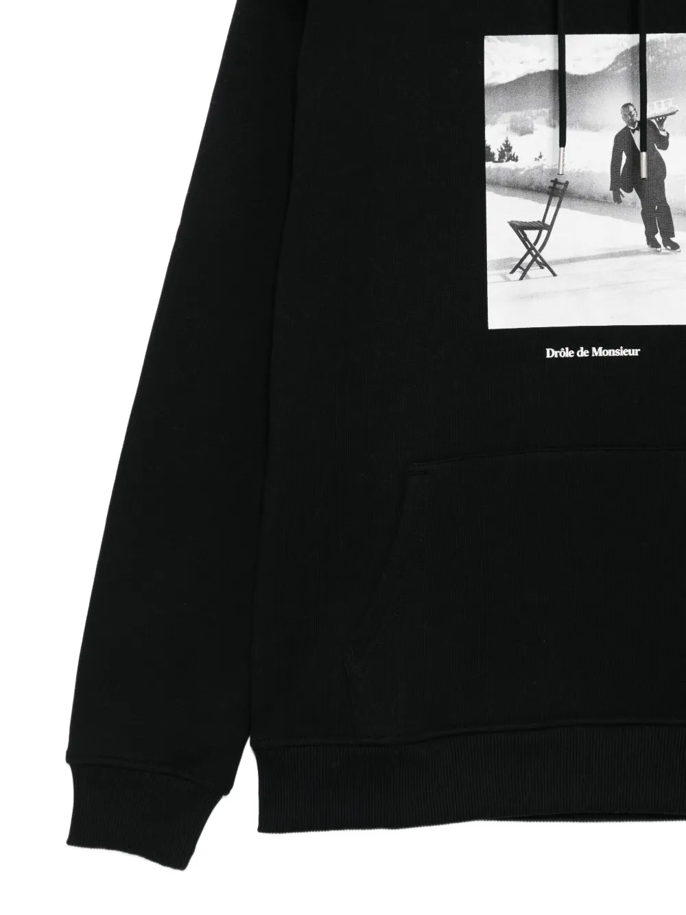 Drôle De Monsieur Le Ice Skating Waiter hoodie Zwart