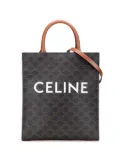 Celine Pre-Owned 2022 Small Triomphe Coated Canvas Vertical Cabas Tote satchel - Brown