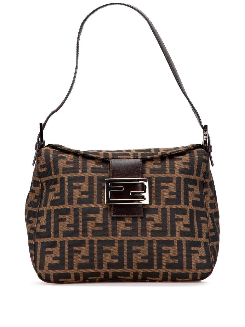 Fendi Pre-Owned 2000-2010 Zucca Canvas Double Flap Mamma shoulder bag | Brown | Image 1