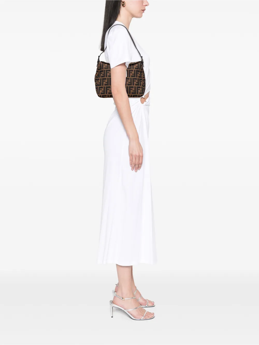 Fendi Pre-Owned 2000-2010 Zucca Canvas Double Flap Mamma shoulder bag | Pre-Owned | Image 2