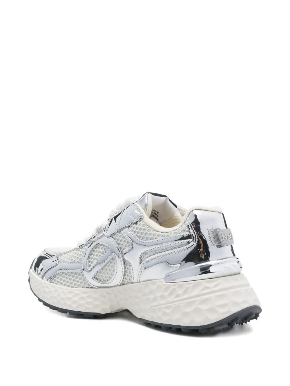 No Name Metallic-finish Sneakers In Silver