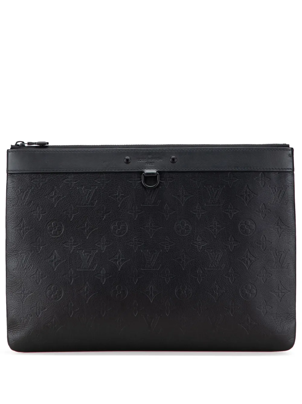 Louis Vuitton Pre-Owned 2020 Monogram Shadow Discovery Pochette clutch bag | Black | Image 1