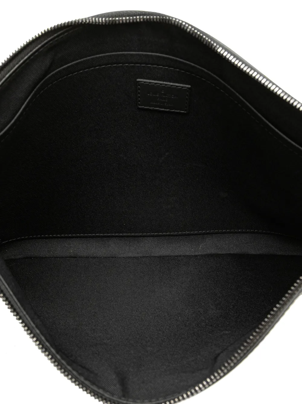 Pre-owned Louis Vuitton 2020 Monogram Shadow Discovery Pochette Clutch Bag In Black