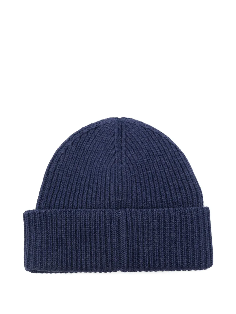 K Way Kids ribbed logo-patch beanie - Blauw