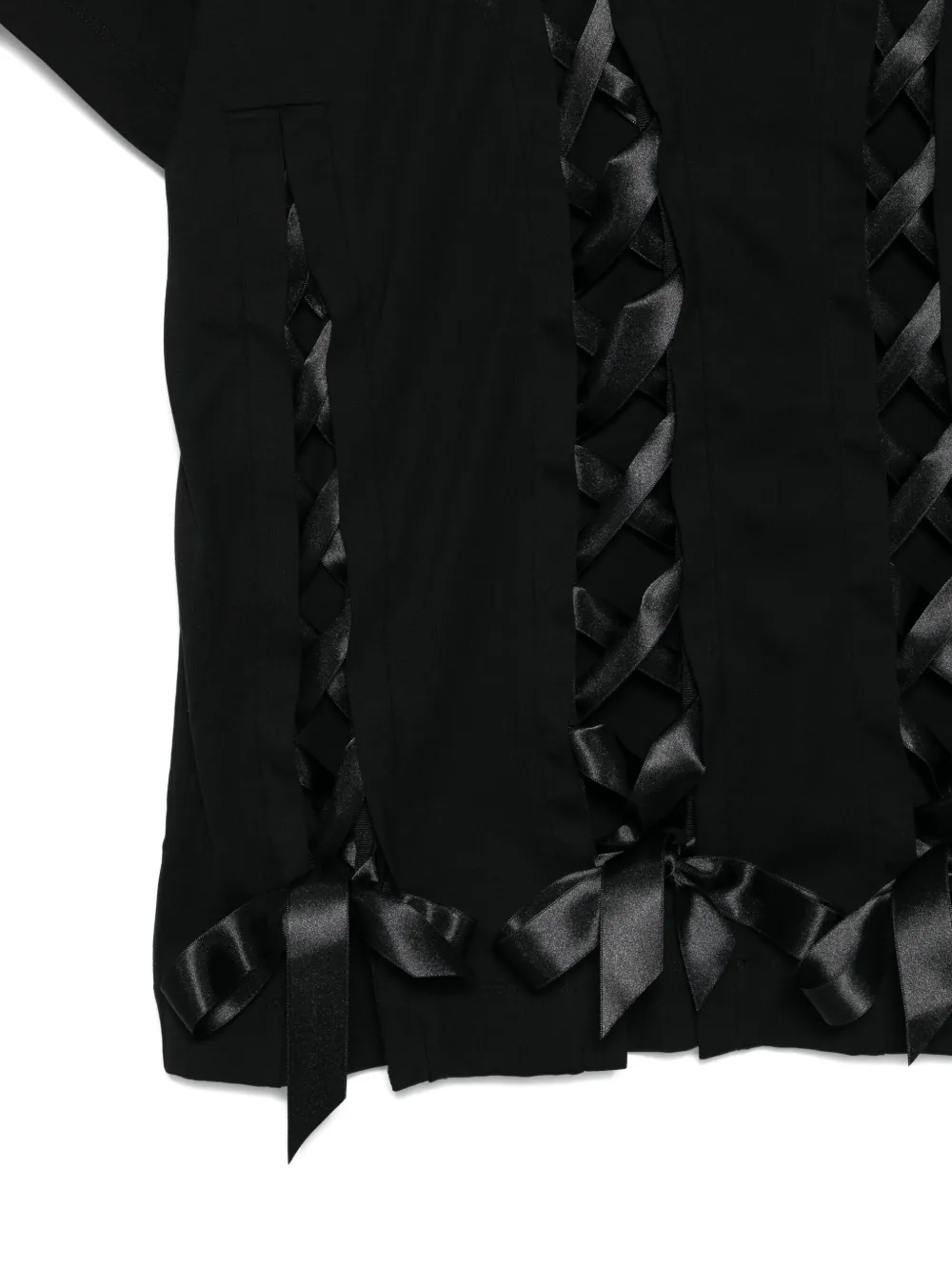 Simone Rocha T-shirt met strikdetail Zwart