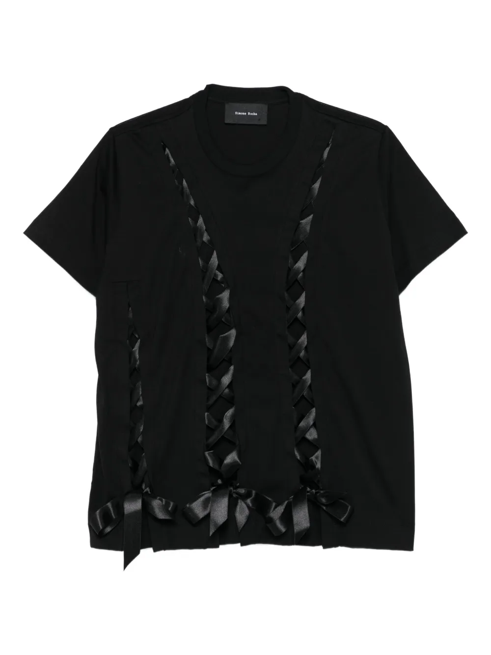 Simone Rocha playera con detalle de moño | negro | Image 1
