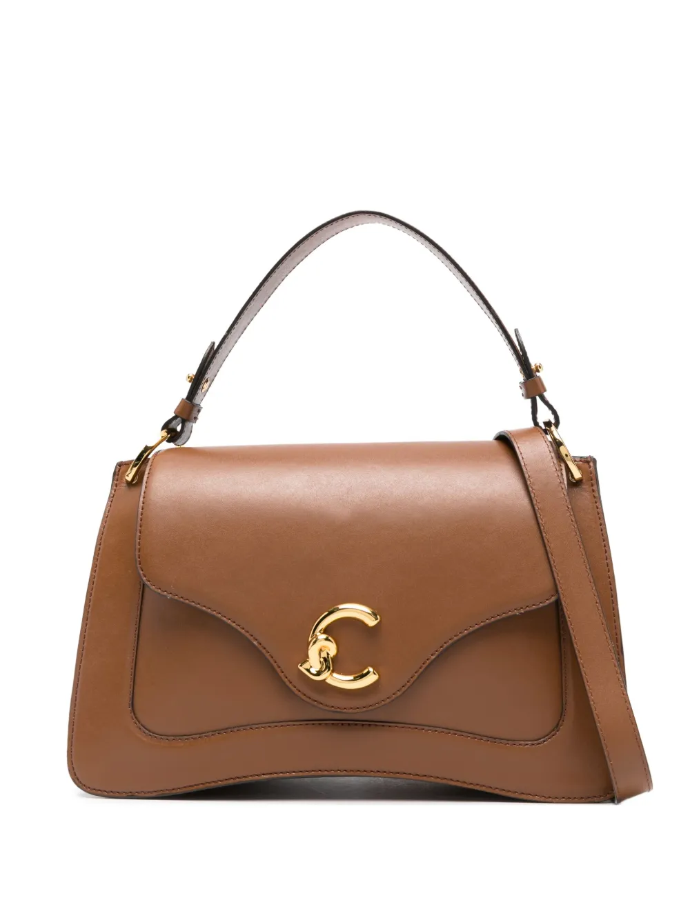 Coccinelle logo-plaque shoulder bag | Brown | Image 1