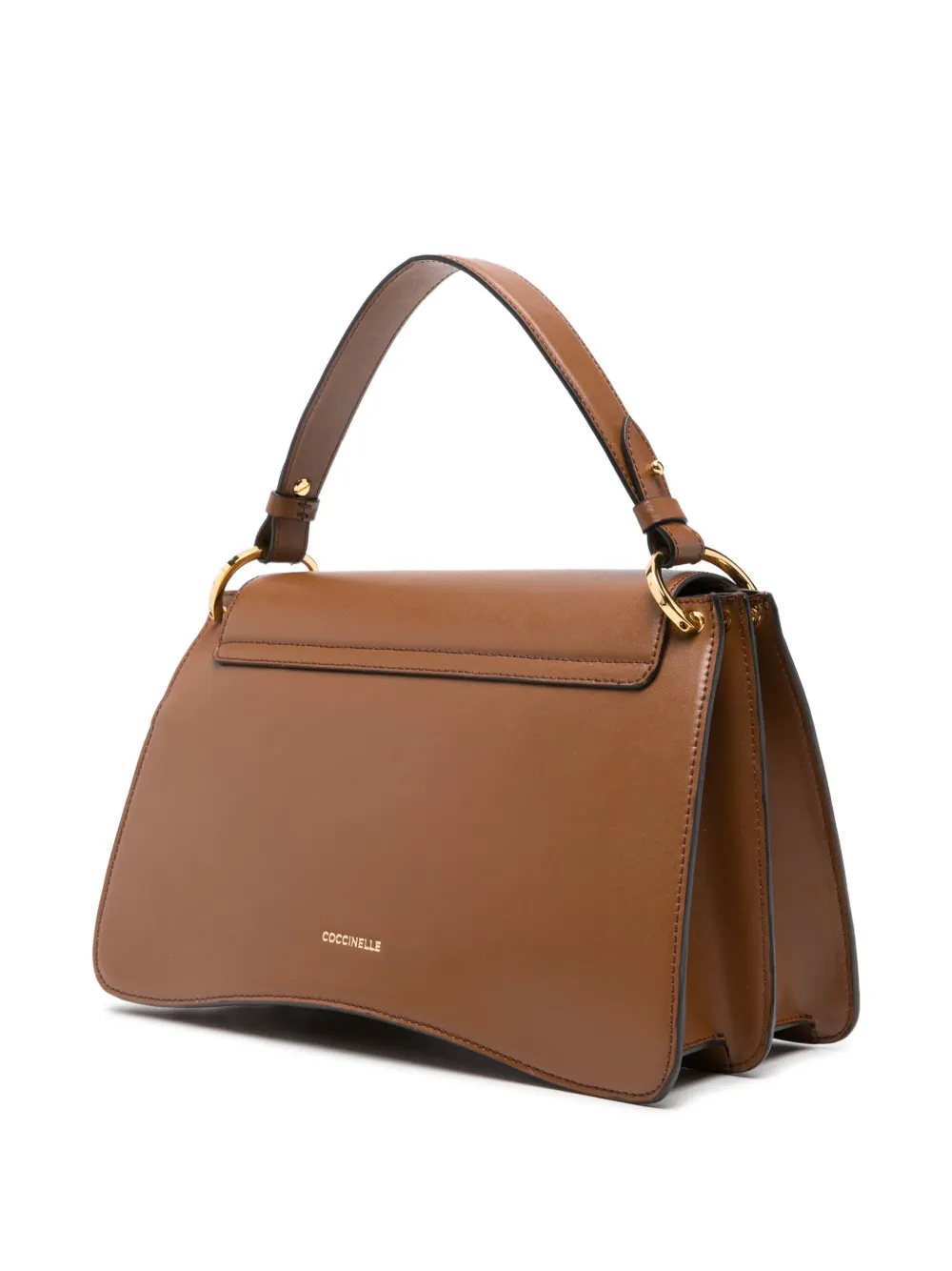 Coccinelle Schoudertas met logoplakkaat Bruin