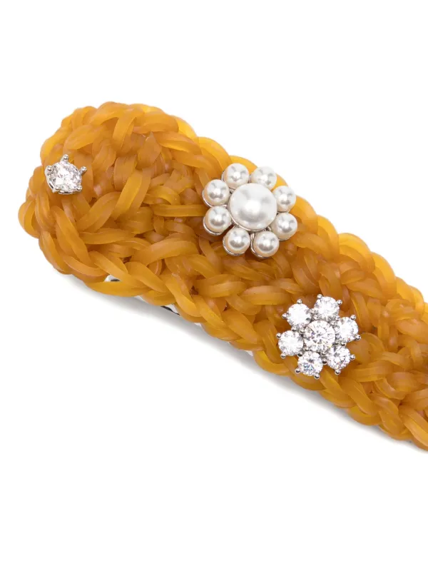 【SHUSHU/TONG】YVMINエディション ヘアクリップ SHUSHU/TONG x Yvmin ビジュートリム ヘアクリップ | ブラウン