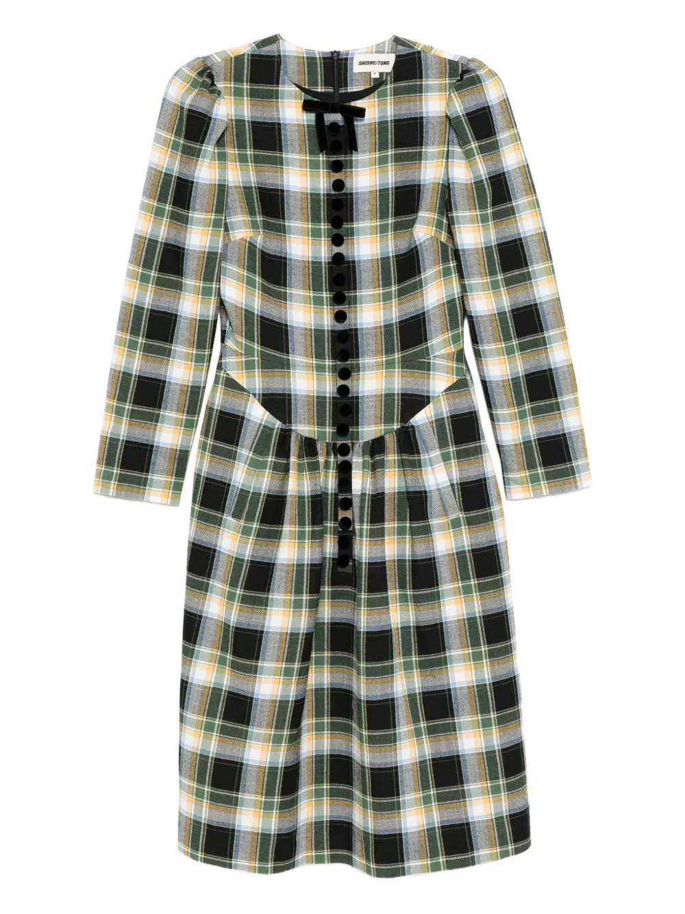 SHUSHU/TONG plaid dress - Nero
