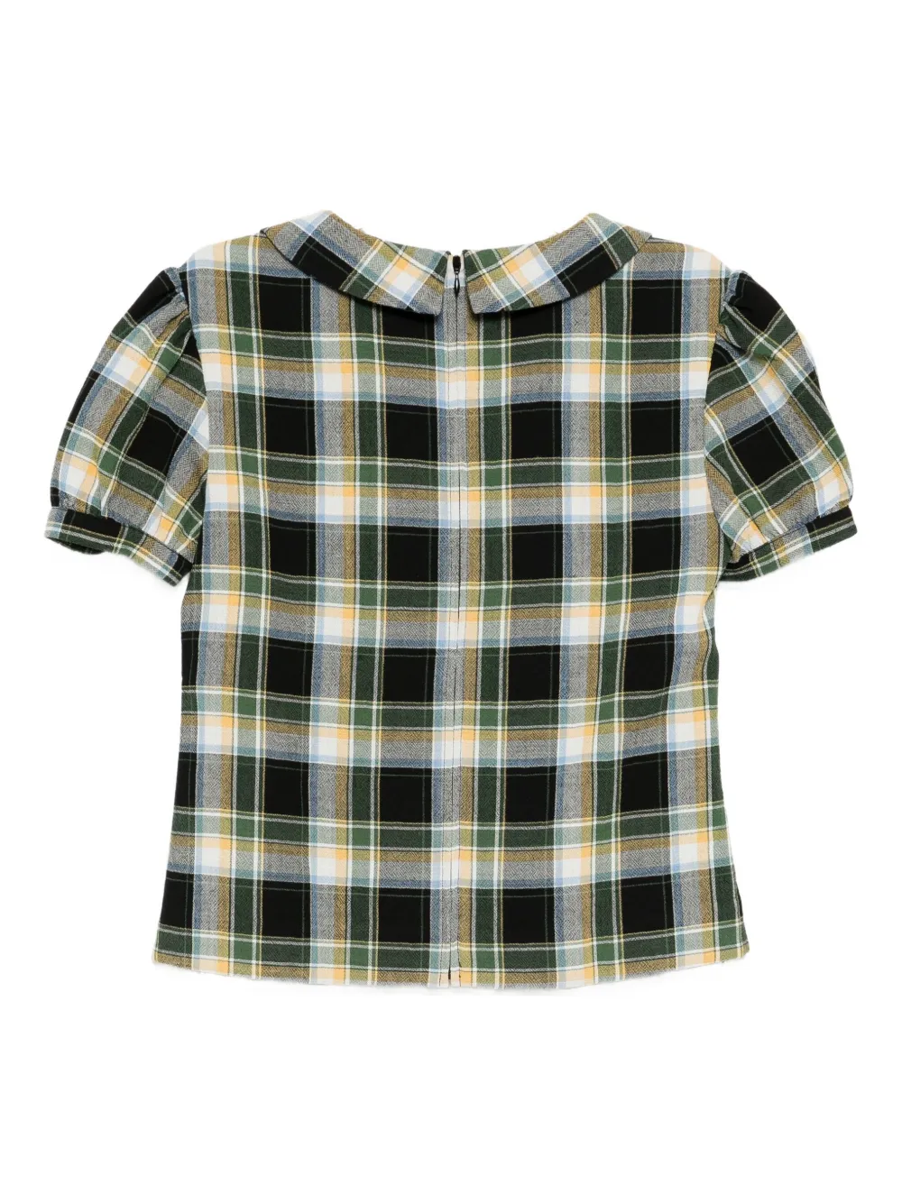 SHUSHU/TONG Geruite blouse - Zwart