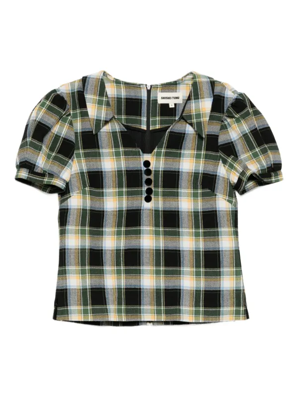 Shushu/Tong Plaid Blouse in Black