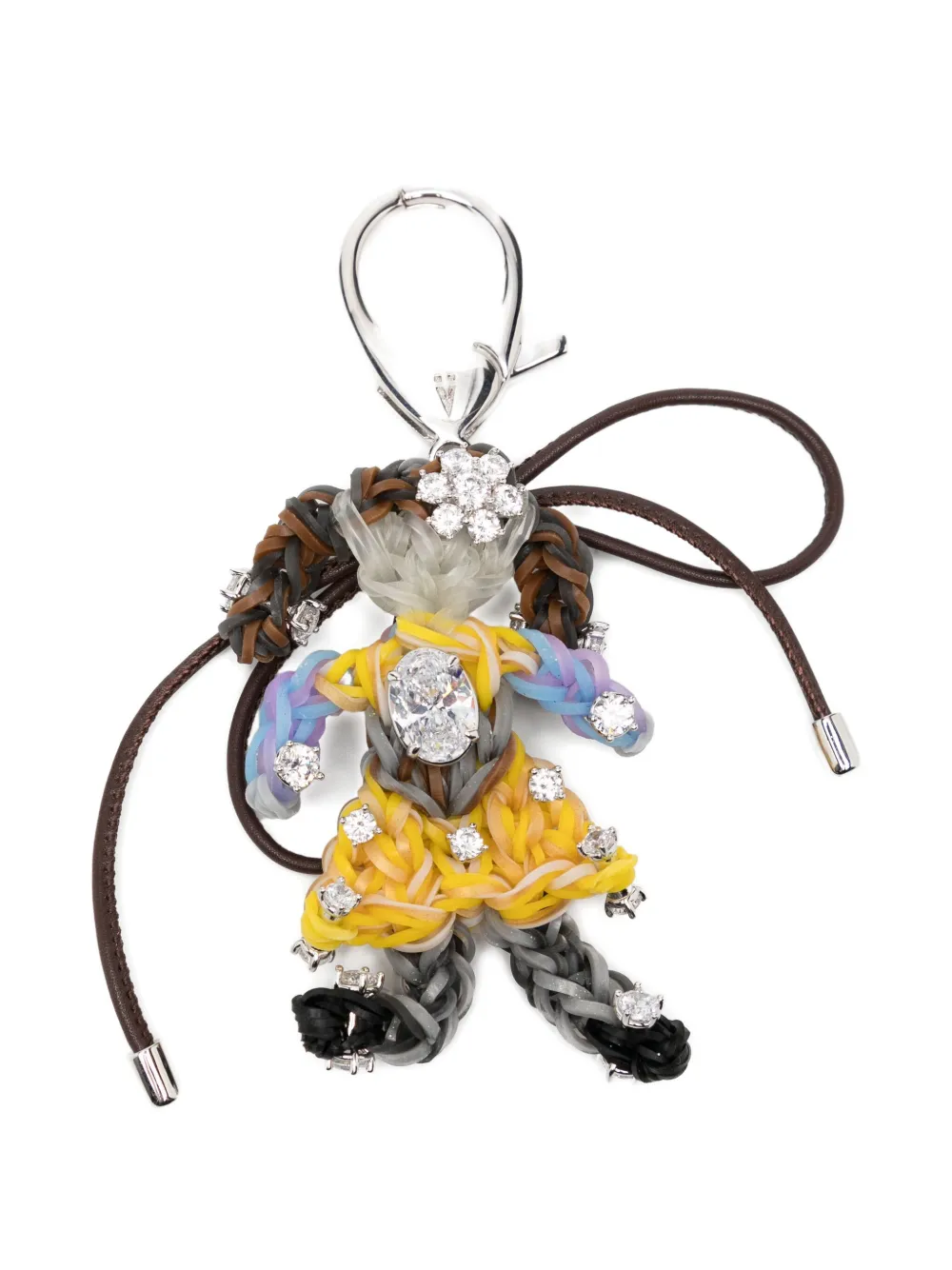 Shushu-tong Embellished Doll Keyring In Multi
