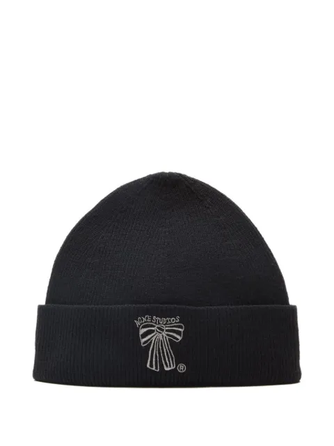 Acne Studios embroidered beanie hat