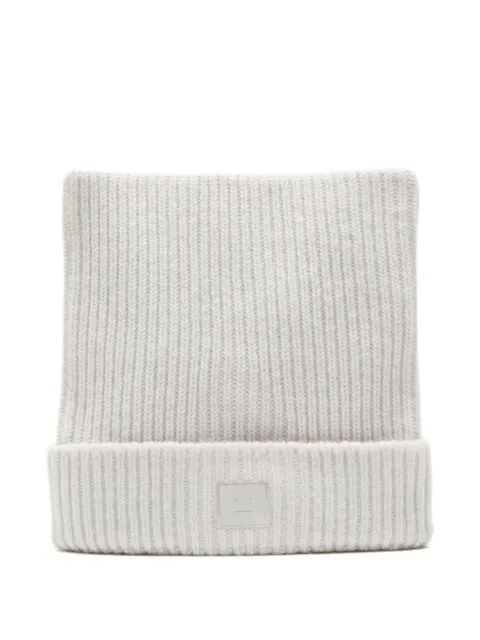 Acne Studios bonnet côtelé à patch Face