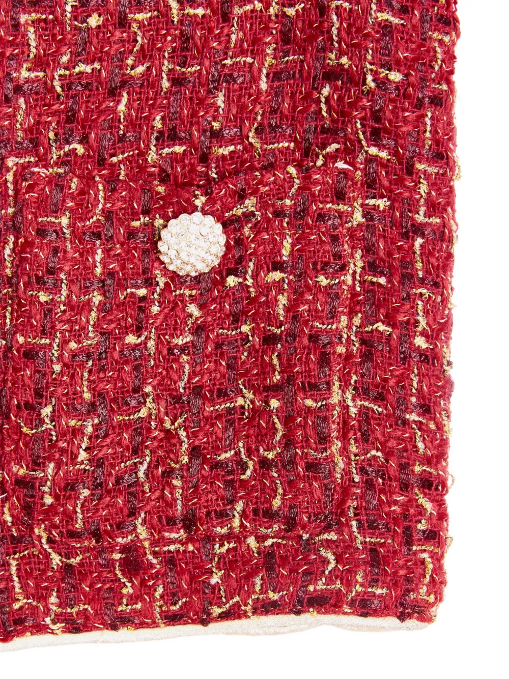 BCBG KIDS Tweed jack met franje Rood