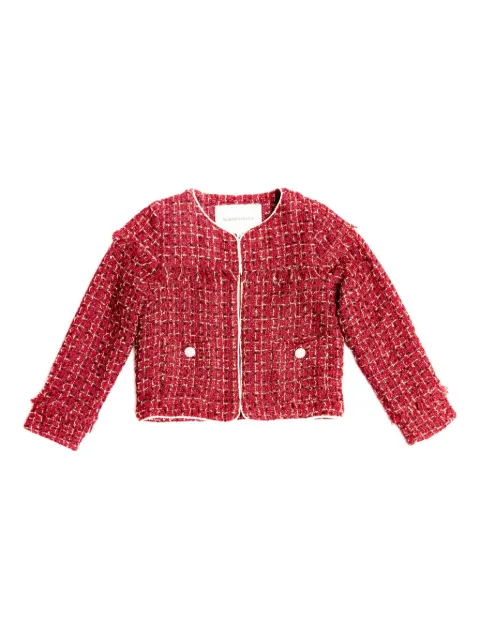 BCBG KIDS chamarra de tweed deshilachada