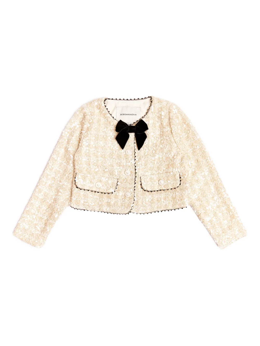 BCBG KIDS sequin-embellished tweed jacket - Oro