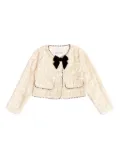 BCBG KIDS sequin-embellished tweed jacket - Gold