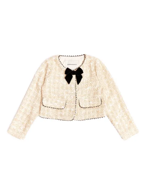 BCBG KIDS chamarra de tweed bordada con lentejuelas