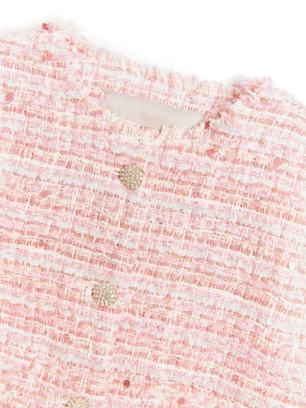 BCBG KIDS Tweed jack met knopen Roze