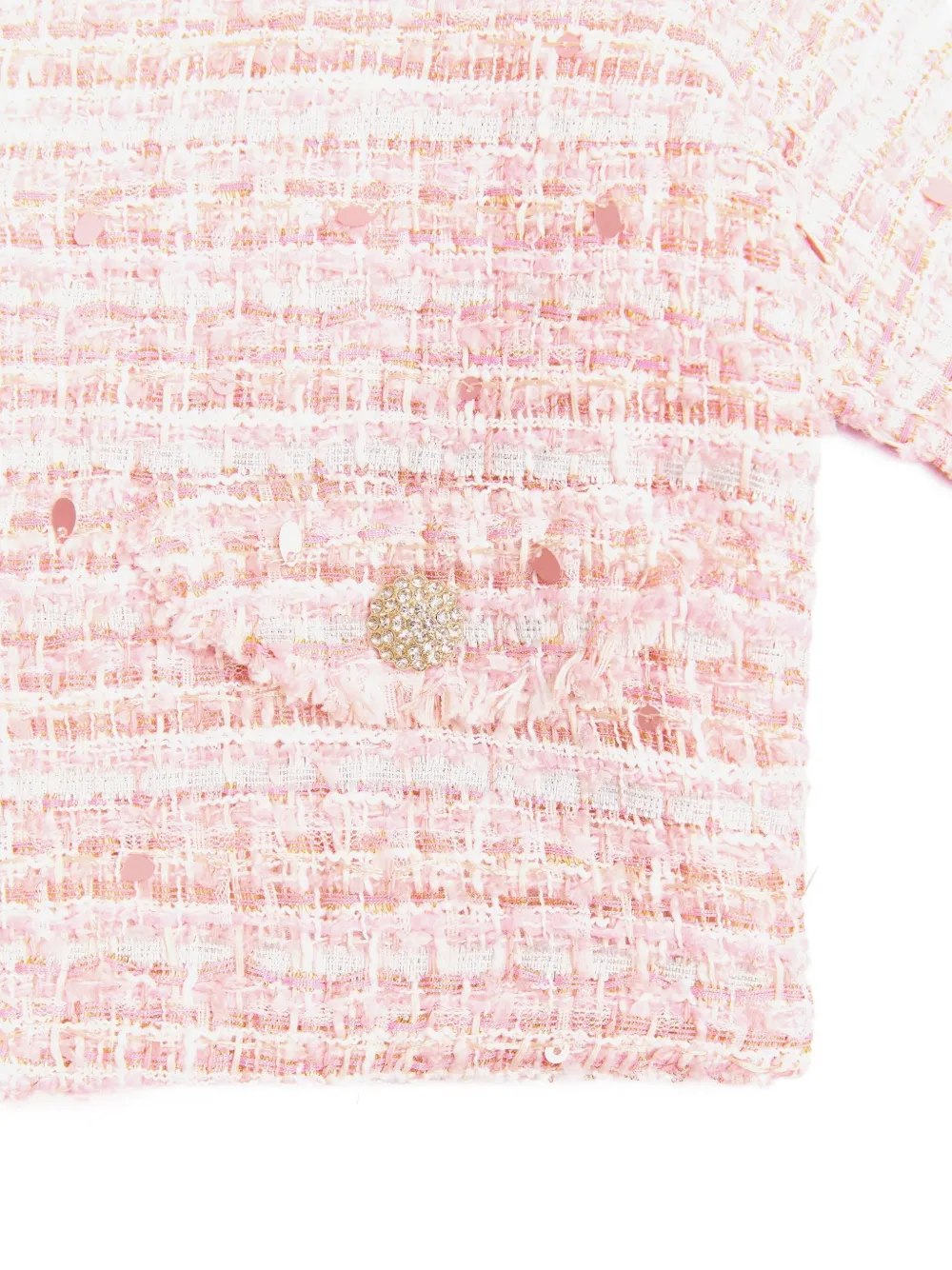 BCBG KIDS Tweed jack met knopen Roze