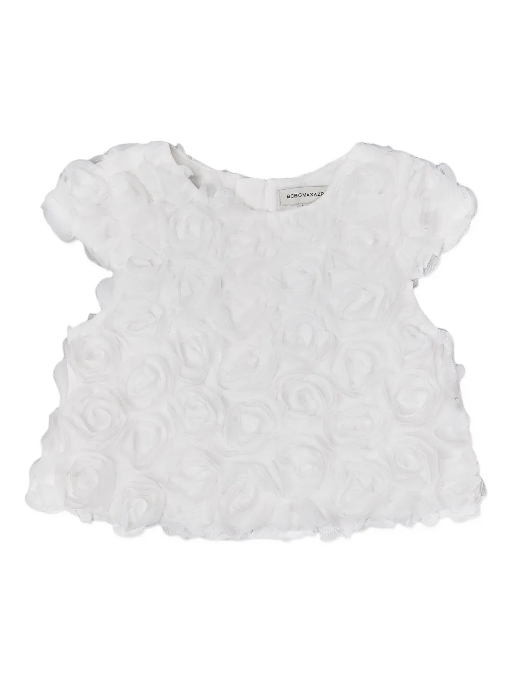 BCBG KIDS ローズアップリケ ブラウス - ホワイト BCBG KIDS ローズアップリケ ブラウス - ホワイト