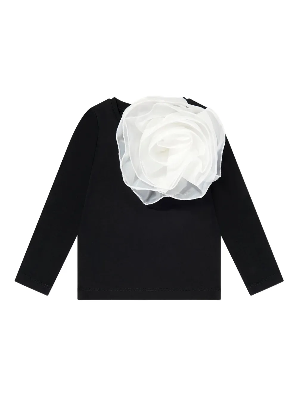 BCBG KIDS flower appliqué top - Nero